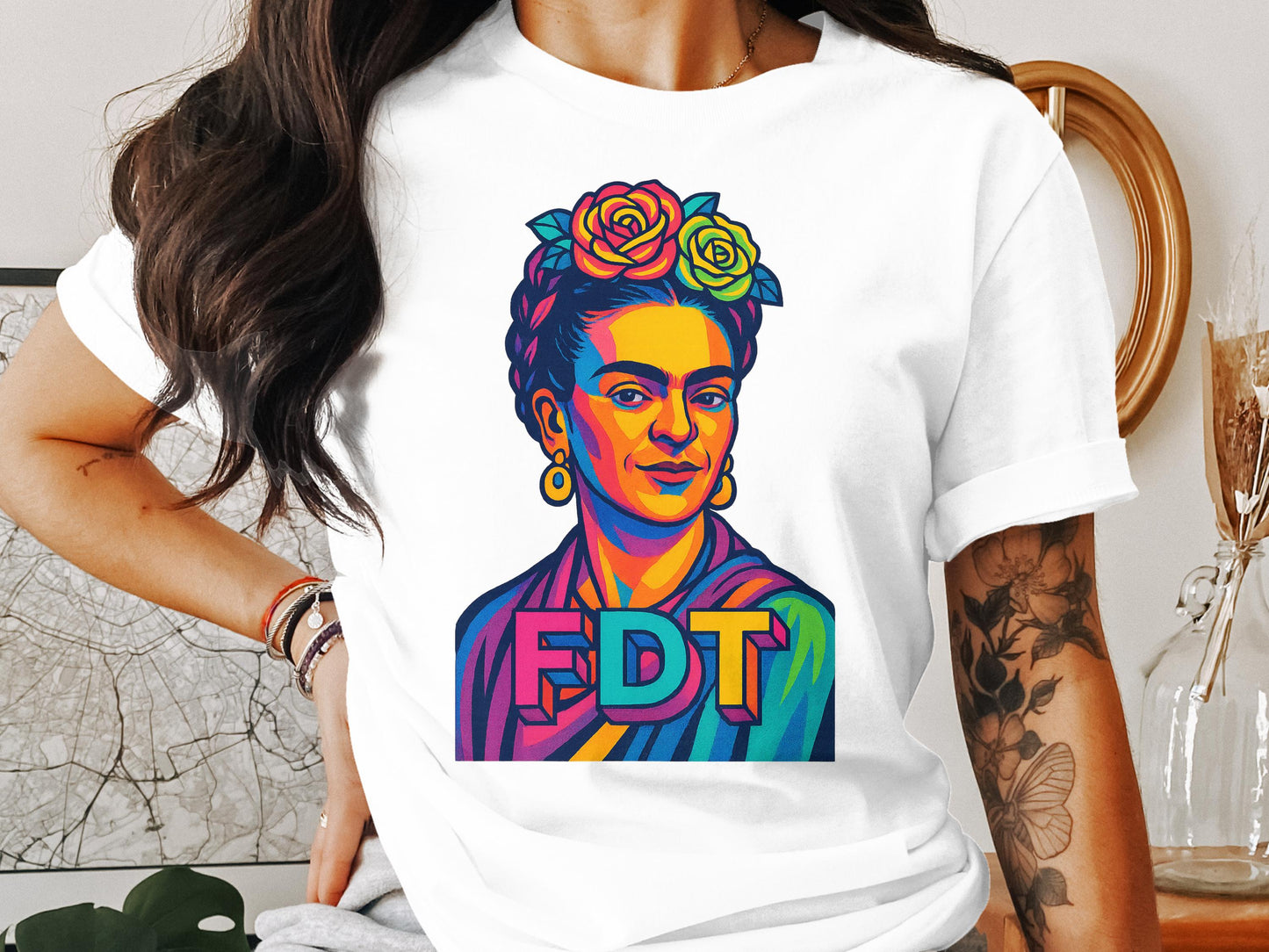 Vibrant Multicolor FDT Portrait T Shirt product type