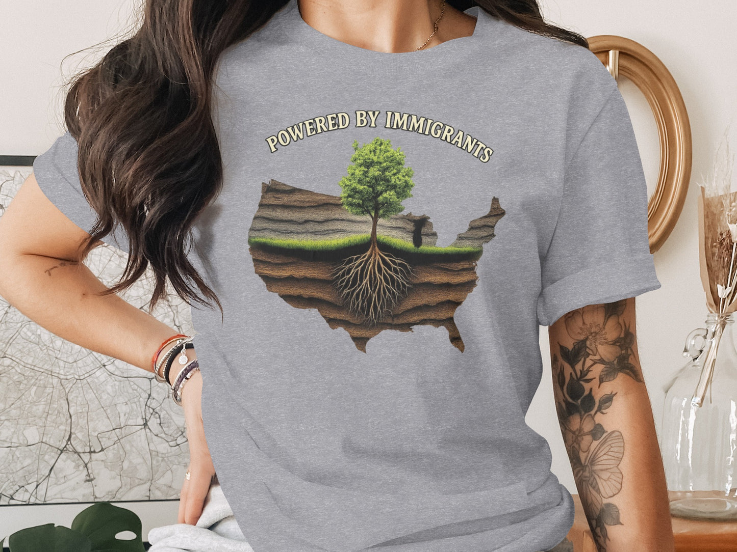 Powered by Immigrants Graphic T-Shirt product