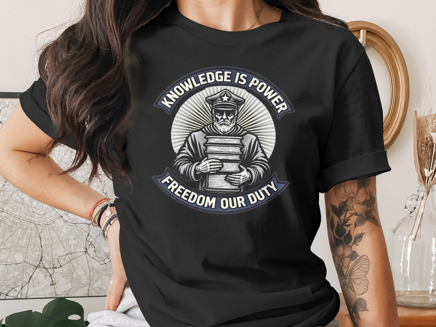 Knowledge Is Power Freedom Our Duty Graphic Tee