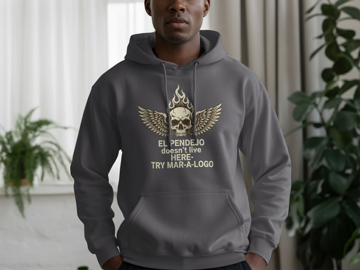 El Pendejo Skull with Wings Graphic Hoodie product