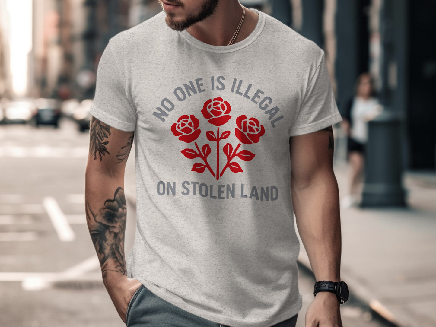 No One Is Illegal On Stolen Land T-shirt product