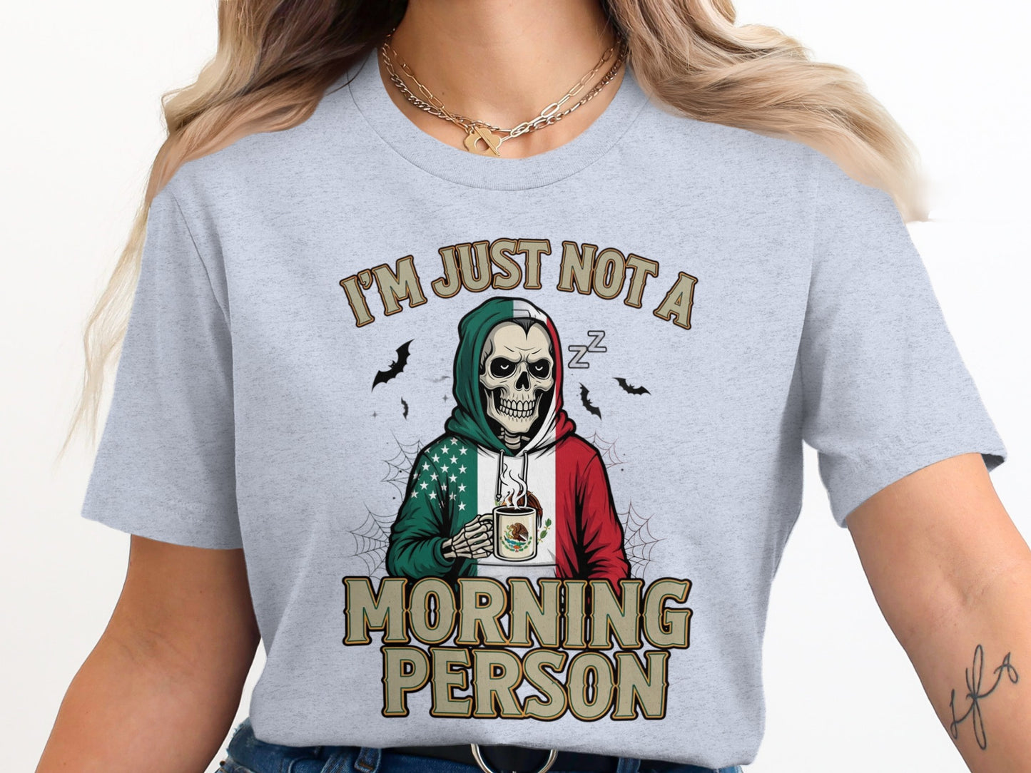 I'm Just Not A Morning Person Skull Graphic T-Shirt product type