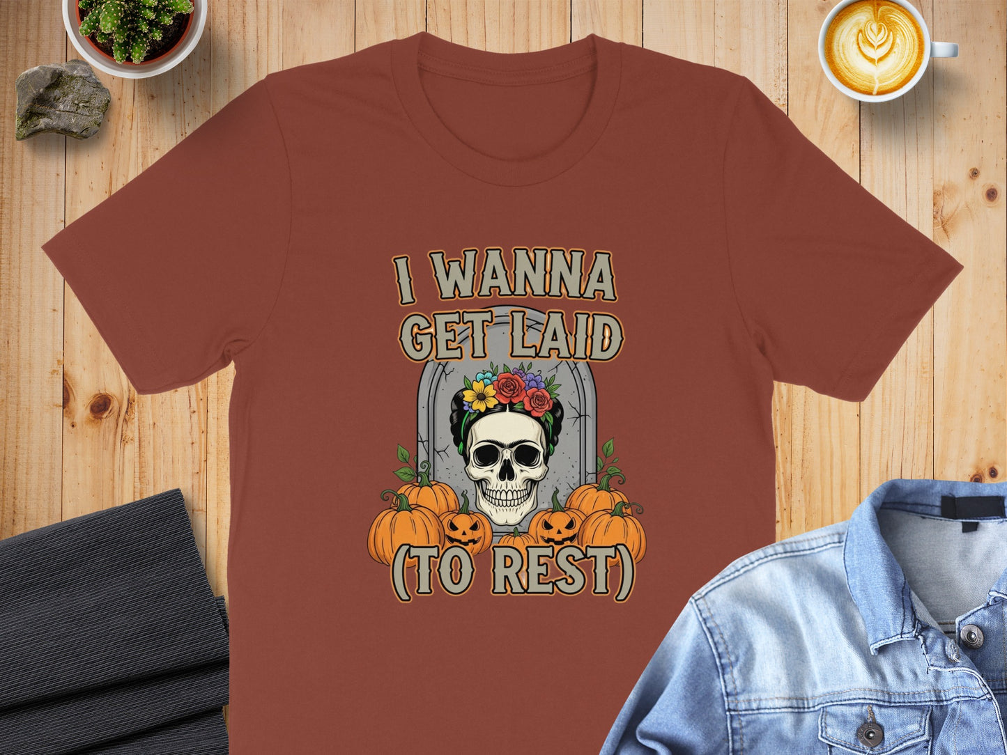 I Wanna Get Laid to Rest Halloween Skull product type