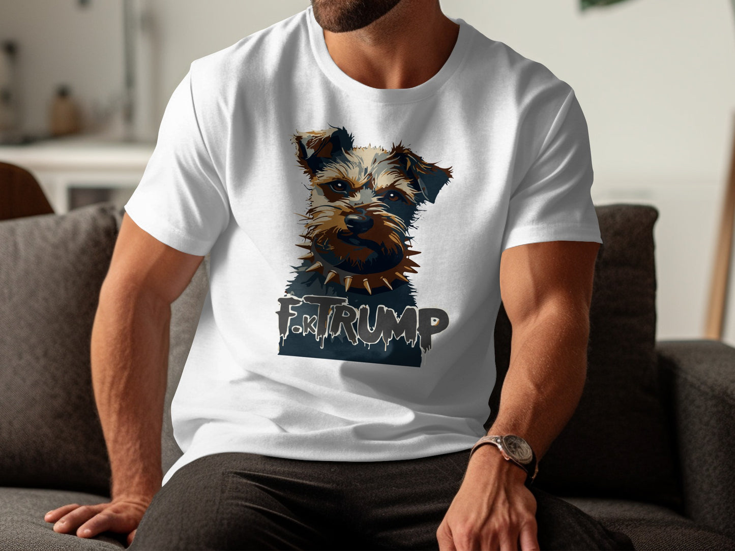 Cute Dog Print For Trump Graphic T-Shirt product type