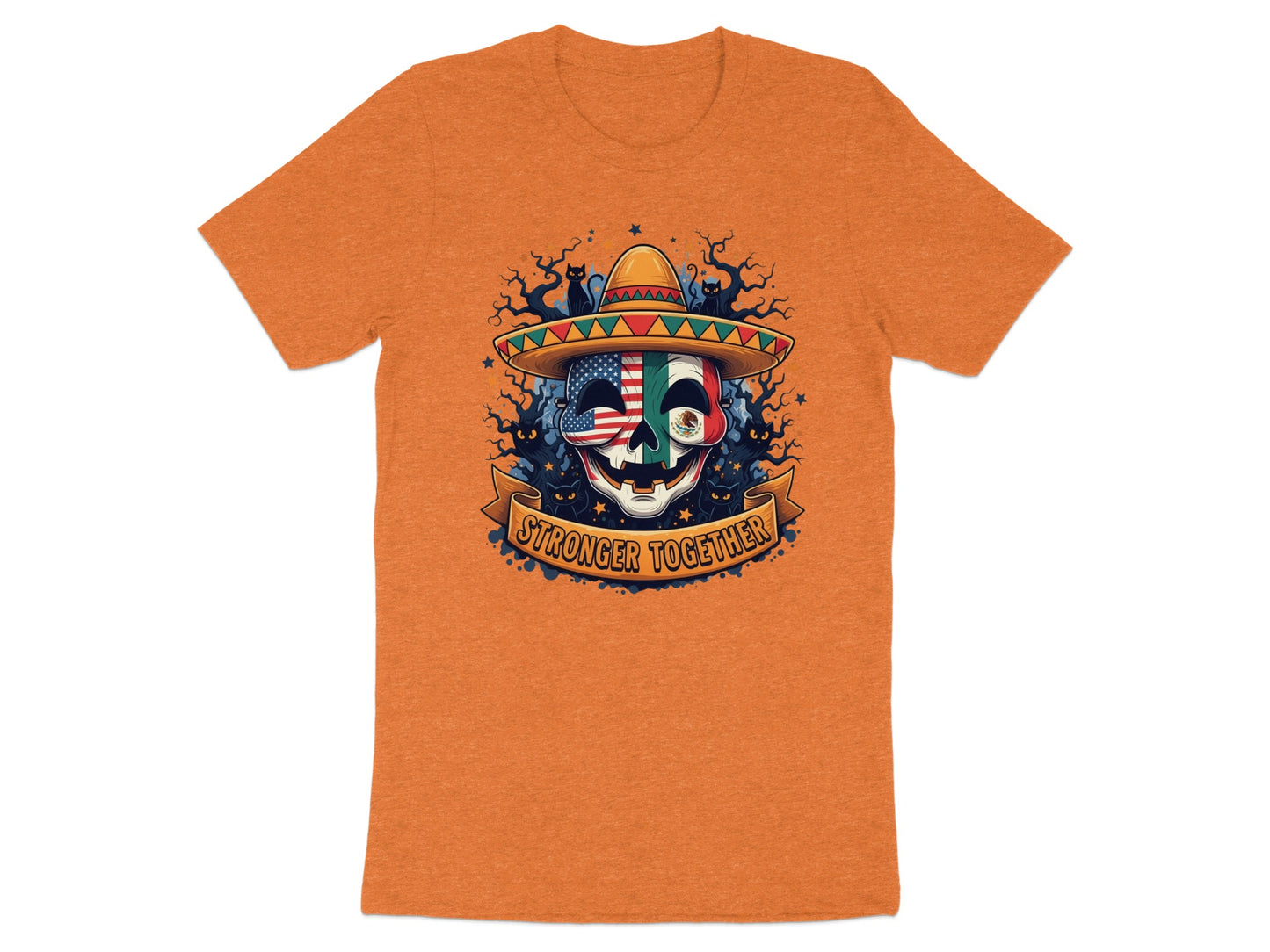 Stronger Together Skull Design Graphic T-shirt Product