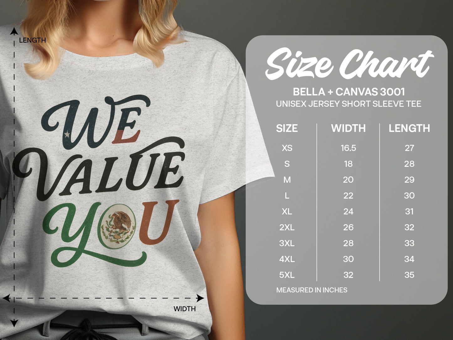We Value You Graphic Unisex Jersey Short Sleeve product