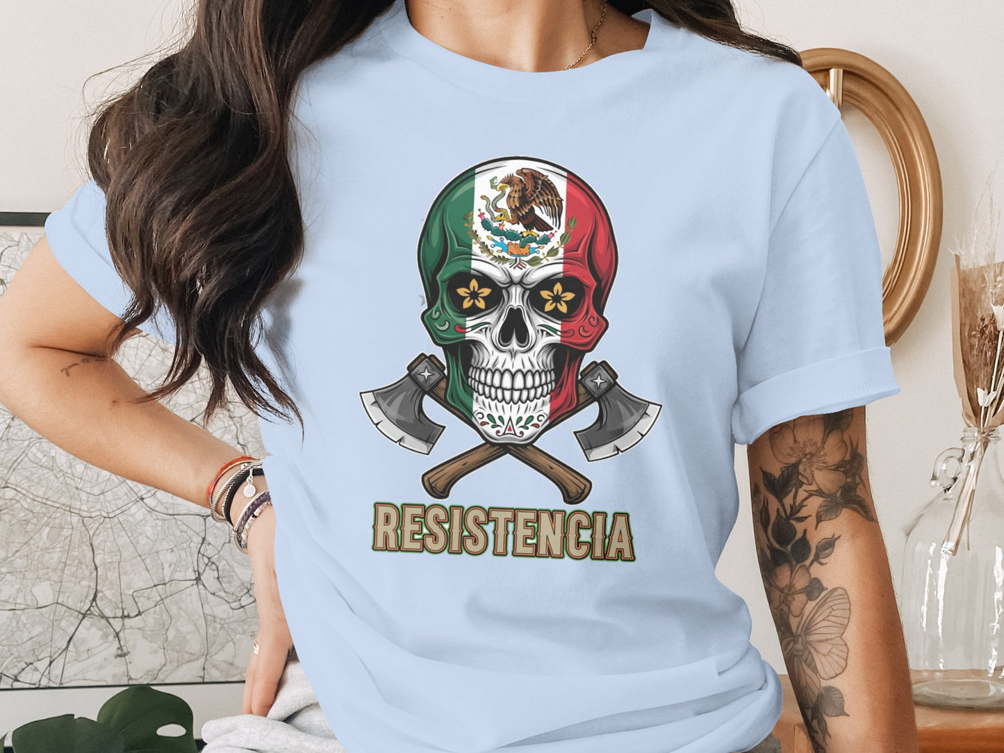 Mexican Skull Axes Resistencia Women's Shirt product
