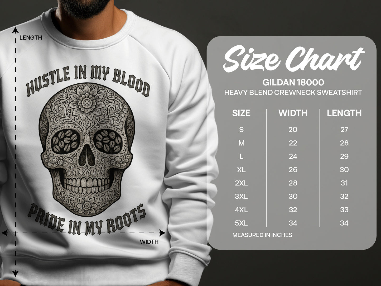 Hustle In My Blood Pride In My Roots design