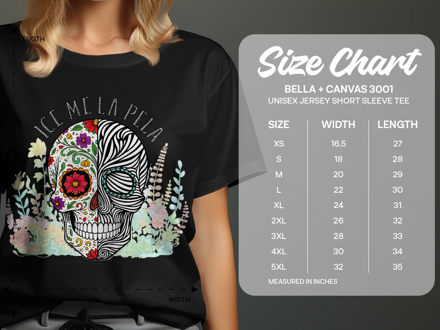 Ice Mela Pella Floral Skull Design Shirt product