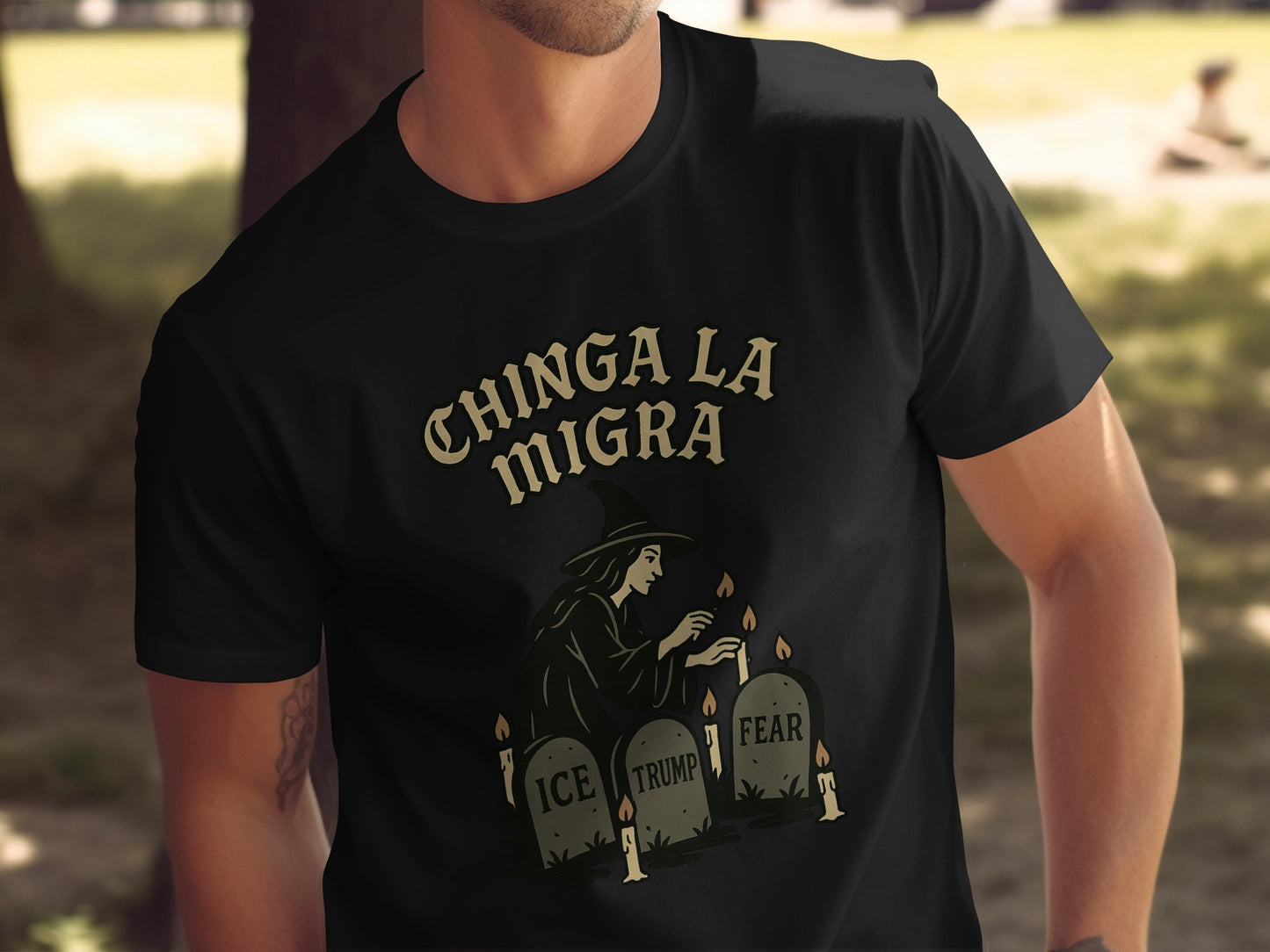 Chinga La Migra ICE Trump Fear Graphic Shirt product type