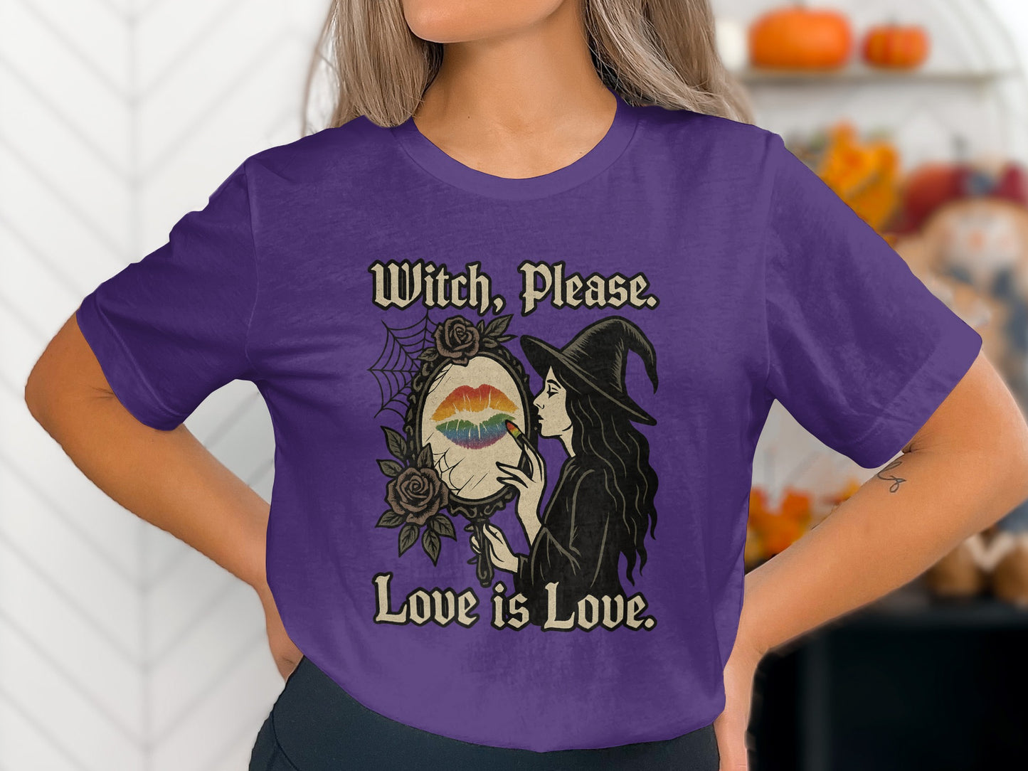 Witch Please Love is Love Halloween T-Shirt product type