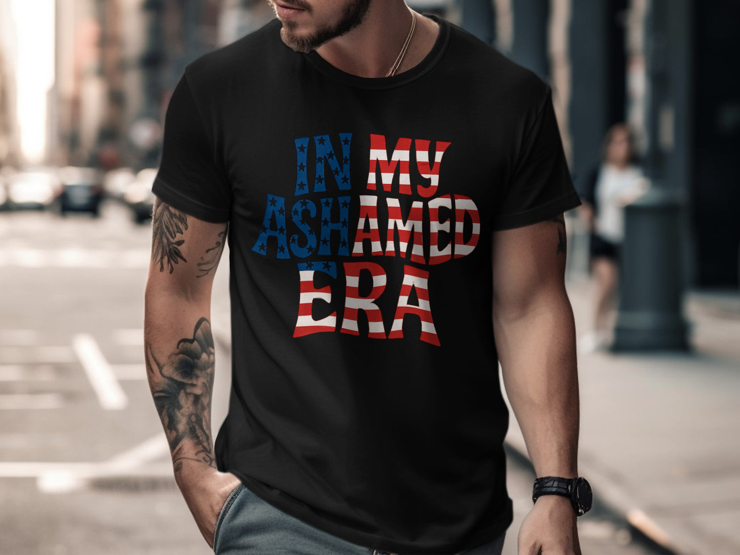 In My Ashamed Era Patriotic Graphic T-Shirt product
