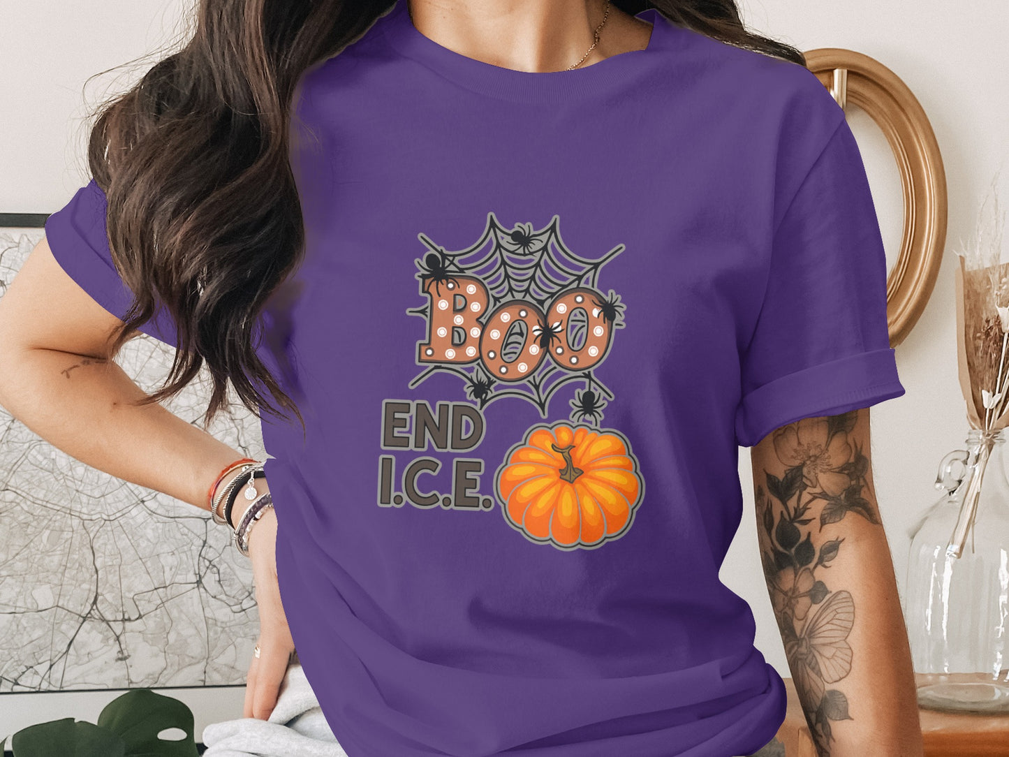 Boo End ICE Halloween Purple Graphic T-Shirt product