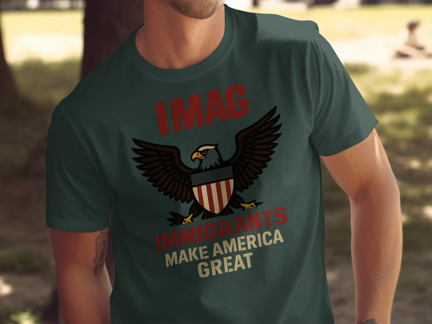 Immigrants Make America Great Eagle T-Shirt product