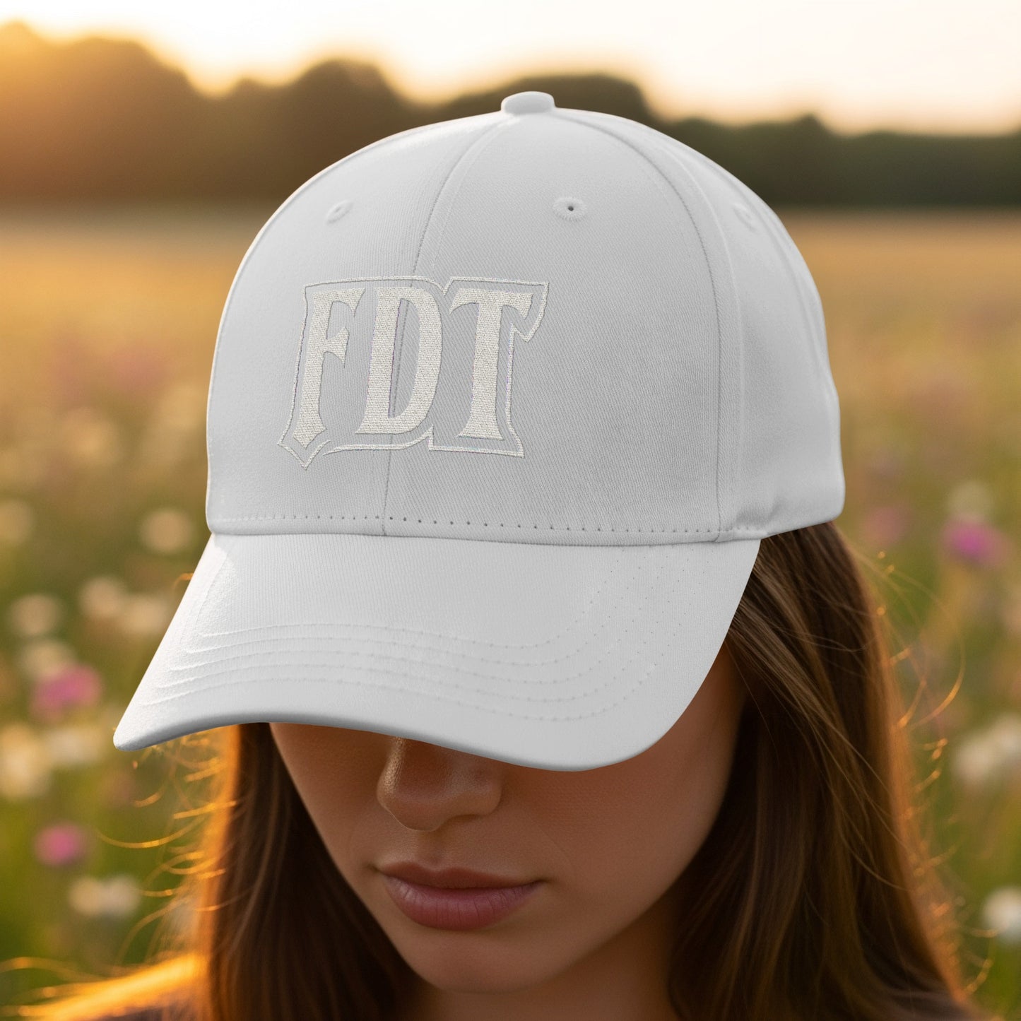 FDT Embroidered Casual White Baseball Cap product