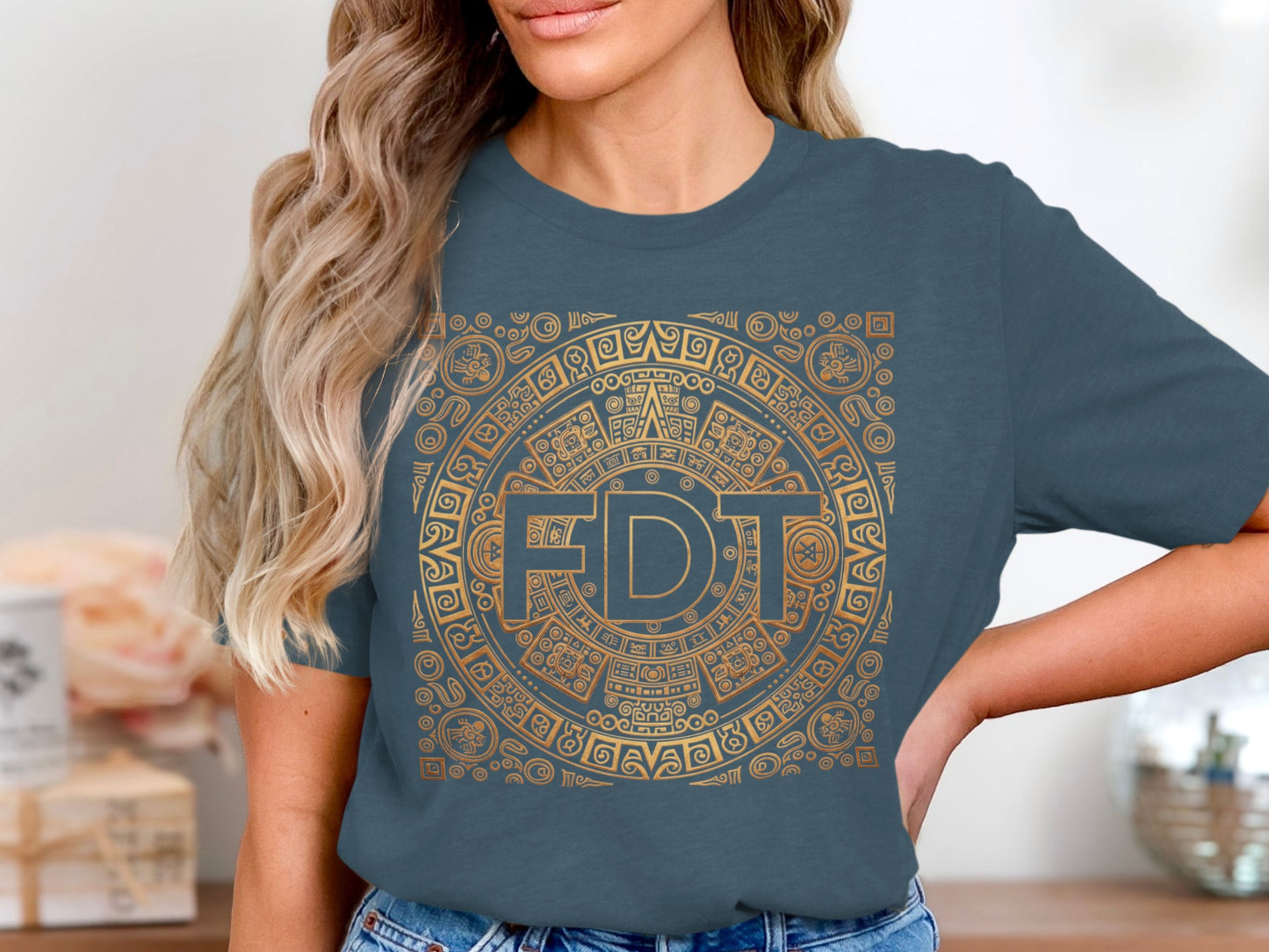 Stylish FDJ Design Aztec Inspired Graphic TShirt product