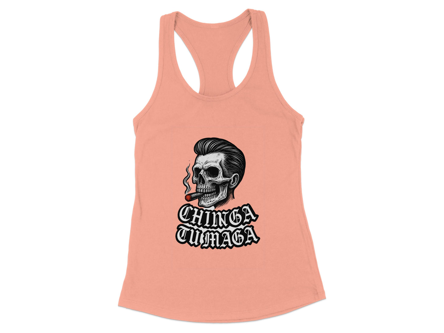 Chinga Tumaga Skull Graphic Racerback Tank product