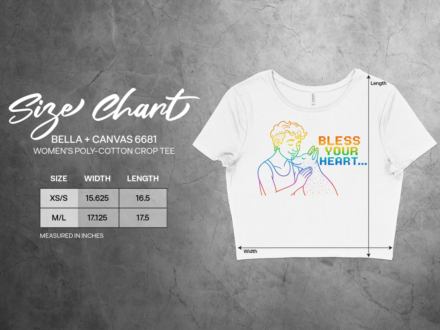 Bless Your Heart Graphic Crop Tee product type