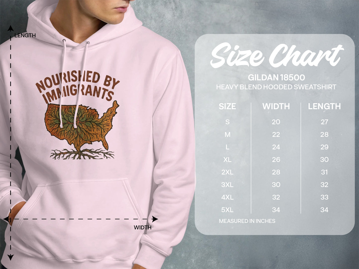Nourished By Immigrants Hooded Sweatshirt product type