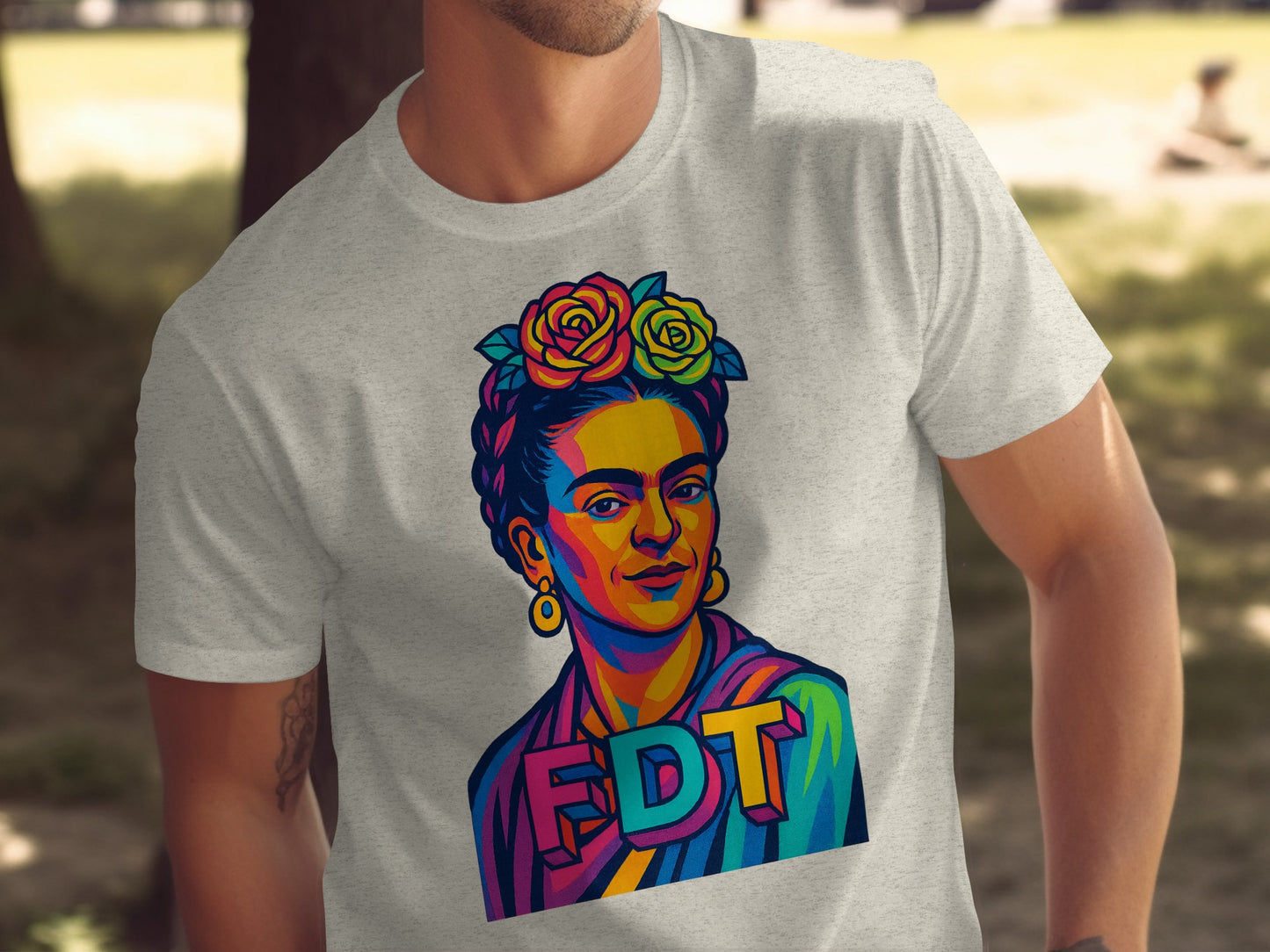 Colorful FDT Design on Men's Casual T-shirt Product