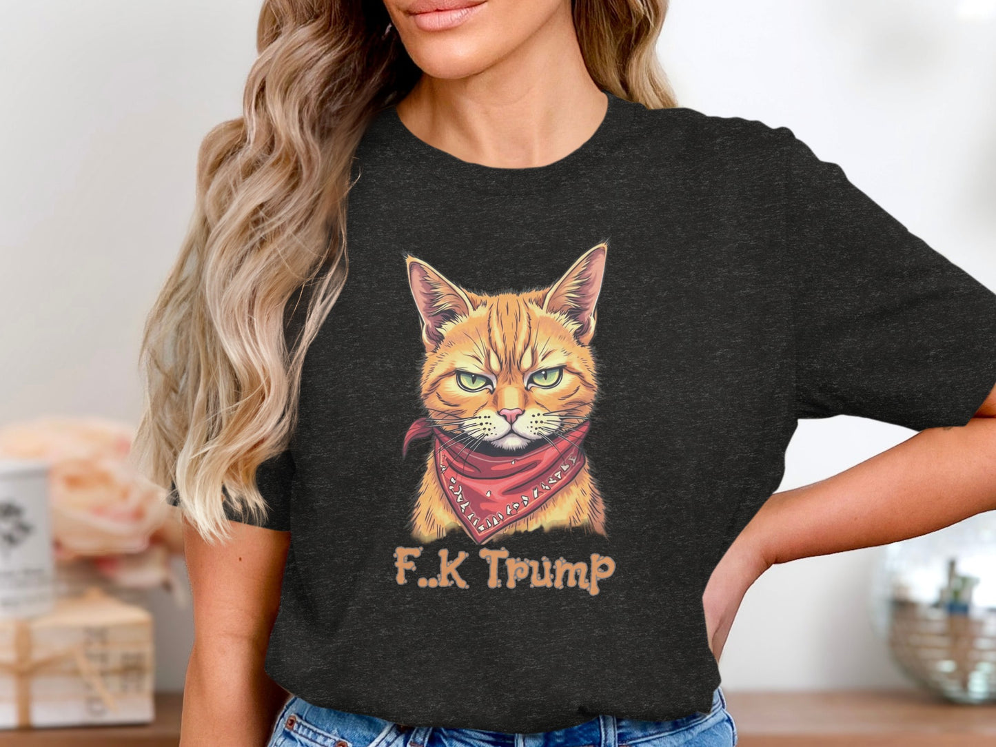 Cat with Bandana Graphic T-Shirt Casual Cool Product
