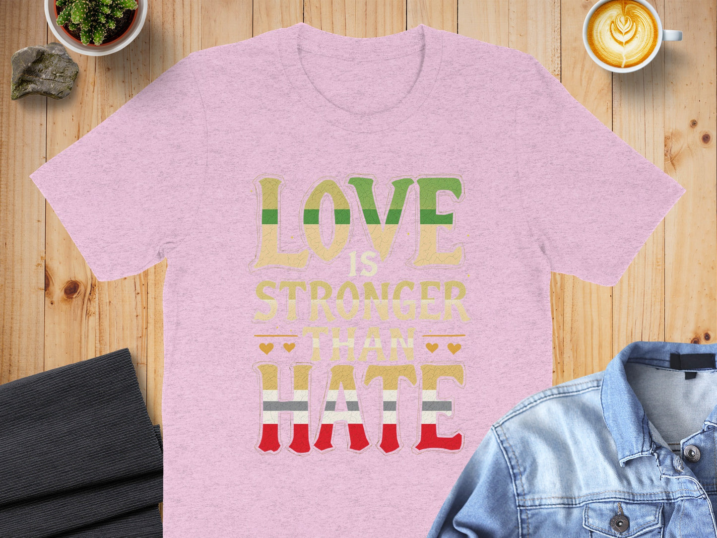 Love Is Stronger Than Hate Design T-Shirt product type