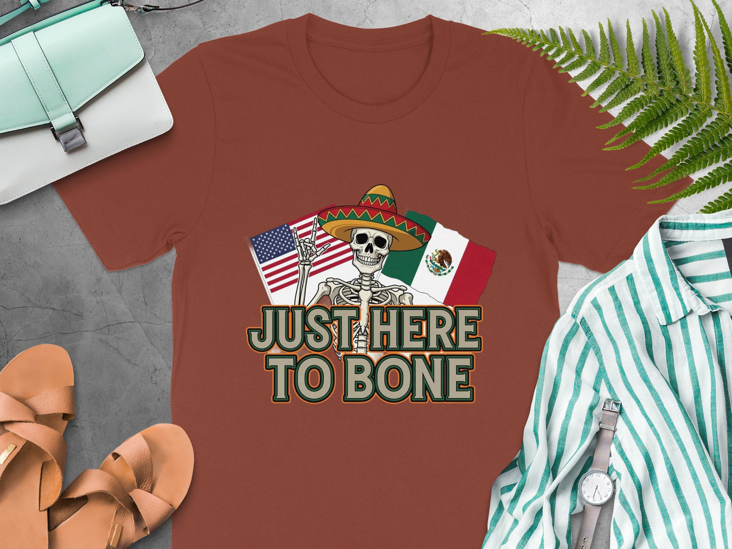 Just Here To Bone Skeleton Funny Graphic T-Shirt product