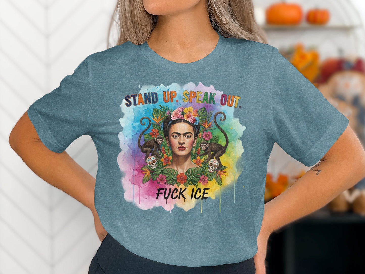 Stand Up Speak Out Fuck Ice Artistic T-Shirt product