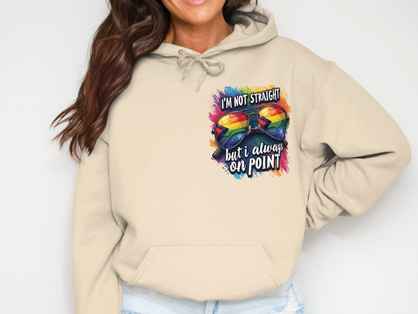 I'm Not Straight but Always on Point Hoodie Product
