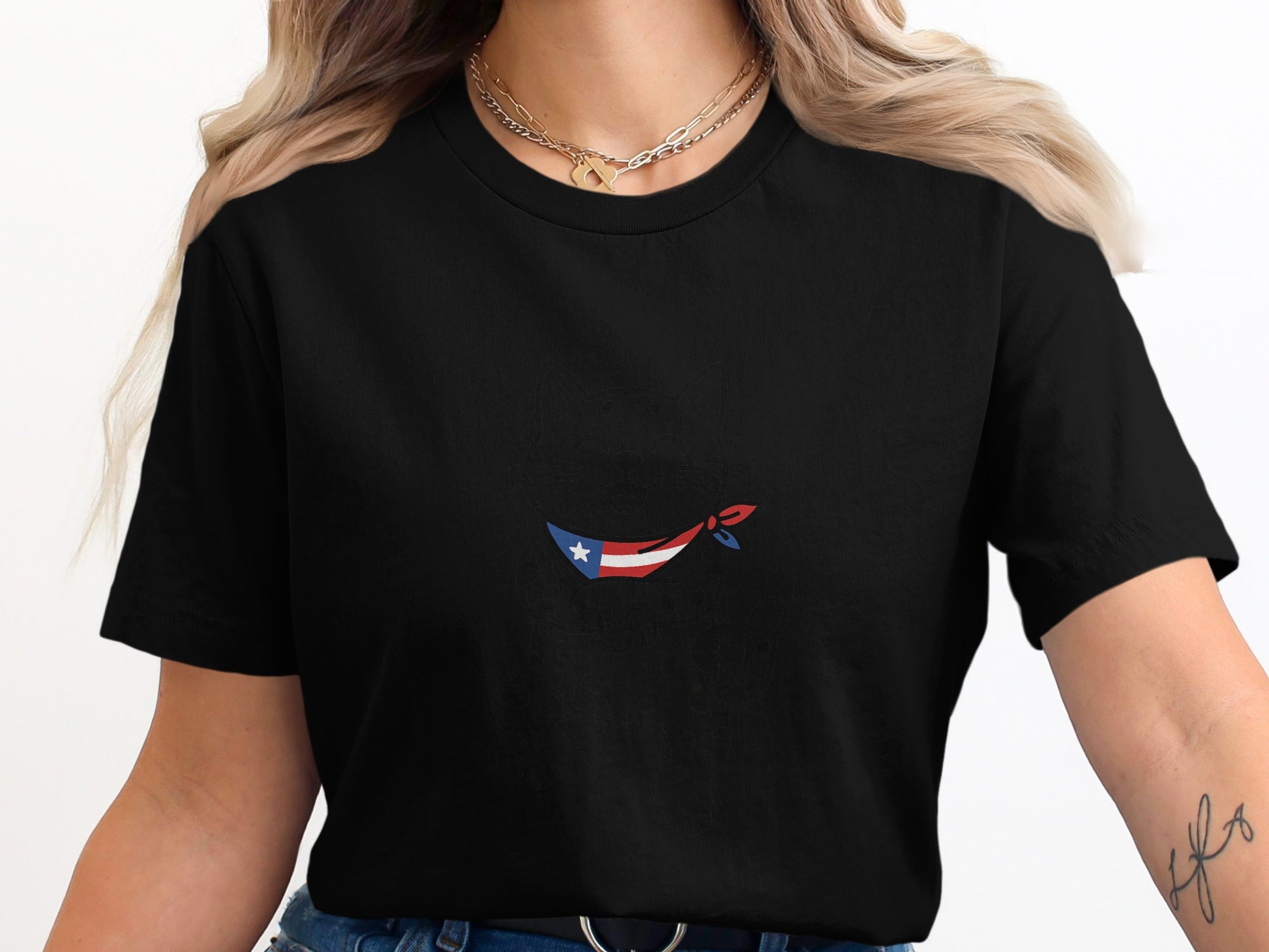 Puerto Rican Flag Bandana Design T-shirt product type