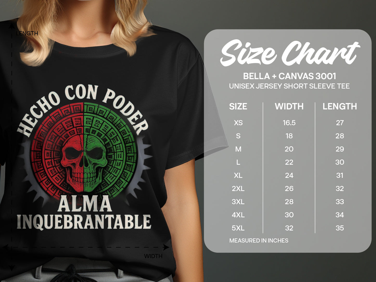 Hecho Con Poder Skull Design Jersey Short Sleeve Tee product