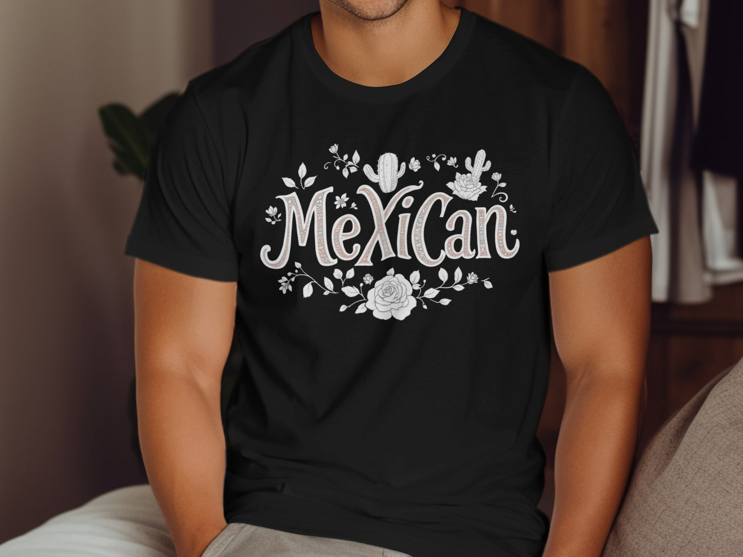 Mexican Graphic Tee with Cactus Print product type