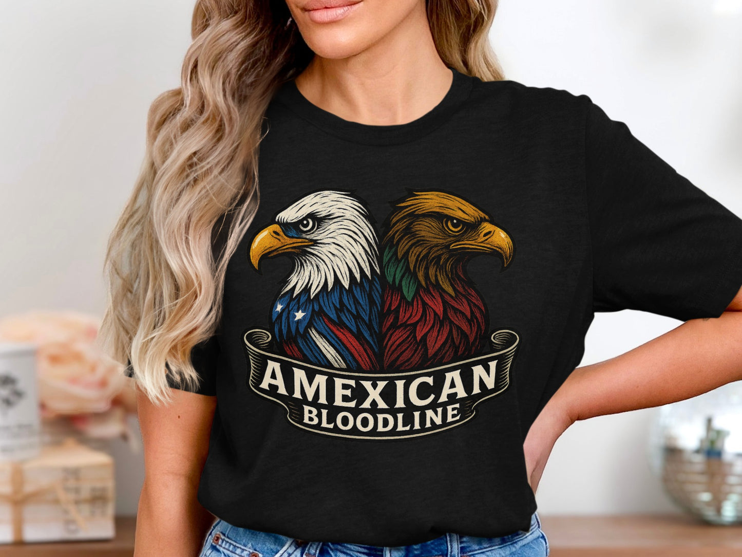 Amexican Bloodline Eagle Graphic Design T-shirt product