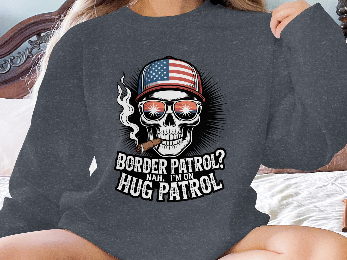 Border Patrol Nah I'm on Hug Patrol Sweatshirt product