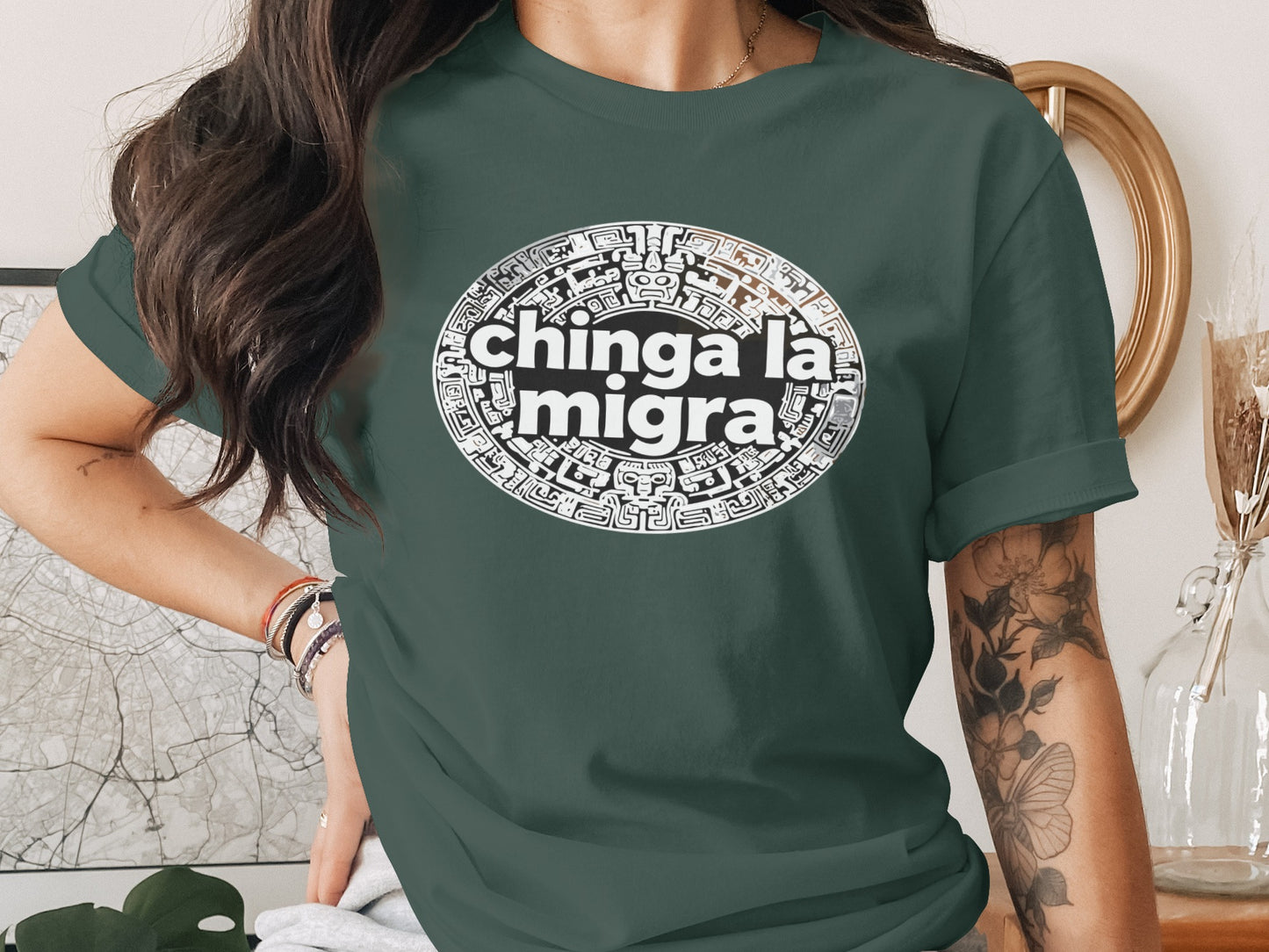 Chinga La Migra Graphic Tee Statement Product