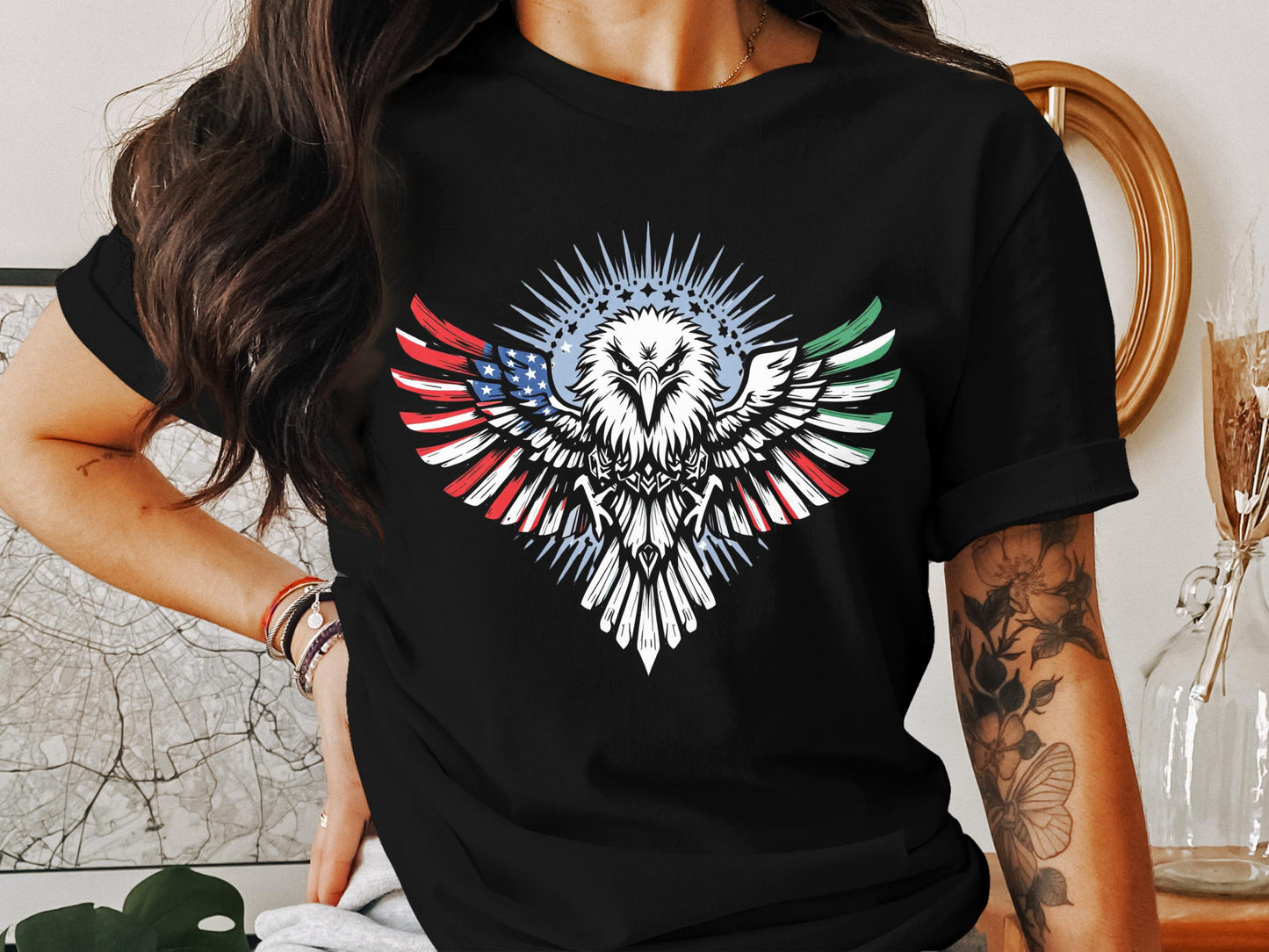American Flag Eagle Wings Graphic Tee product