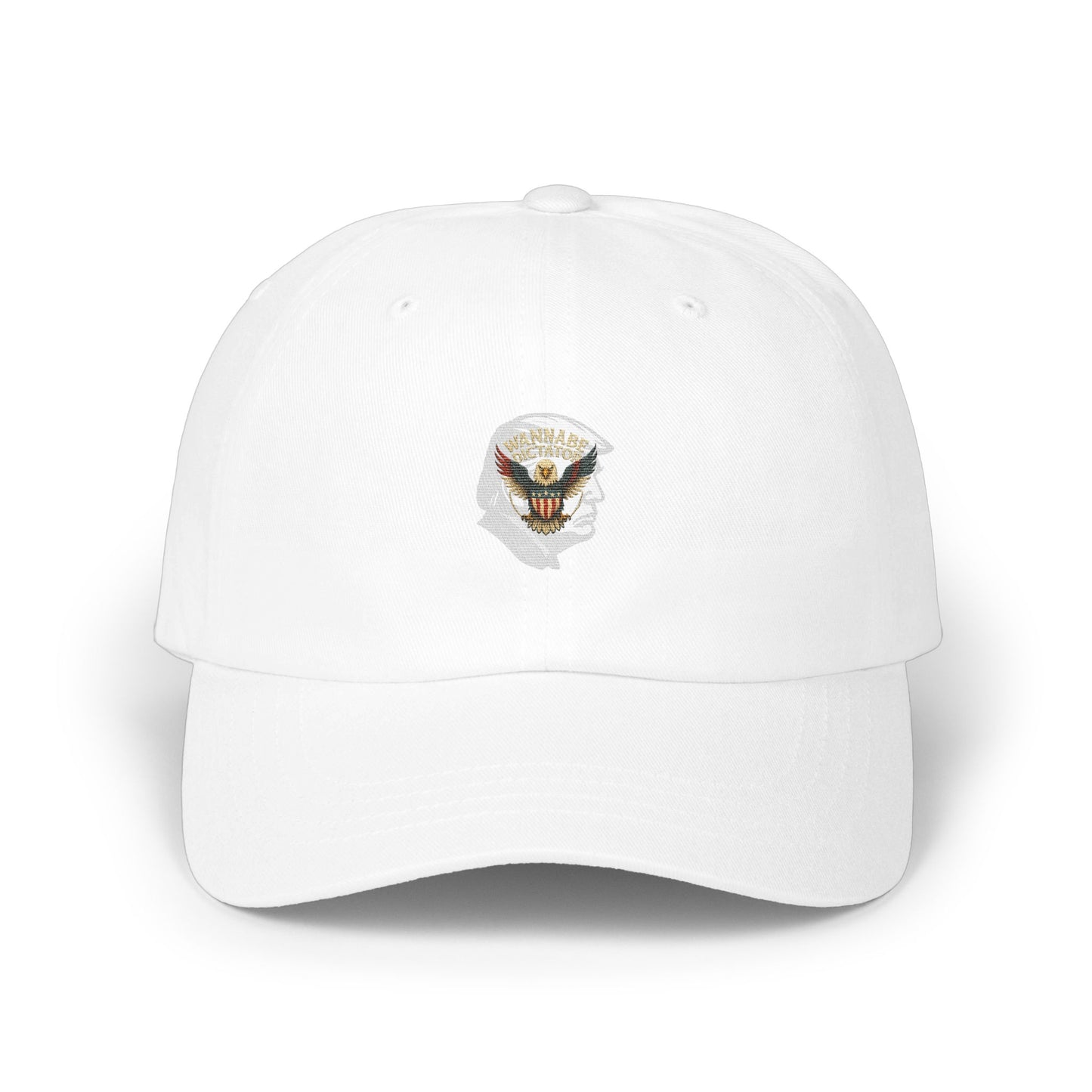 Vintage Skull Embroidered White Baseball Cap product