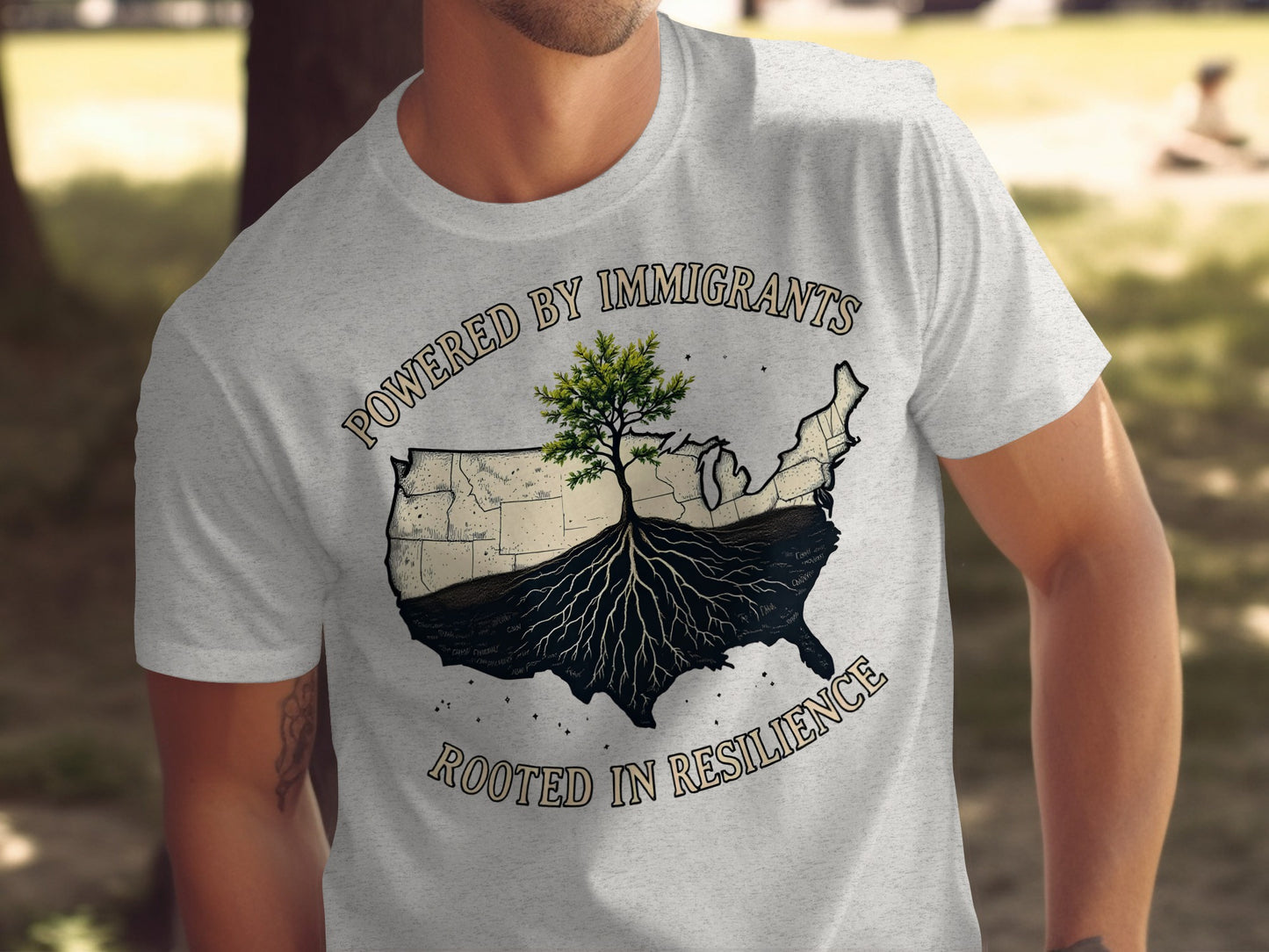 Powered by Immigrants Rooted in Resilience T-shirt product