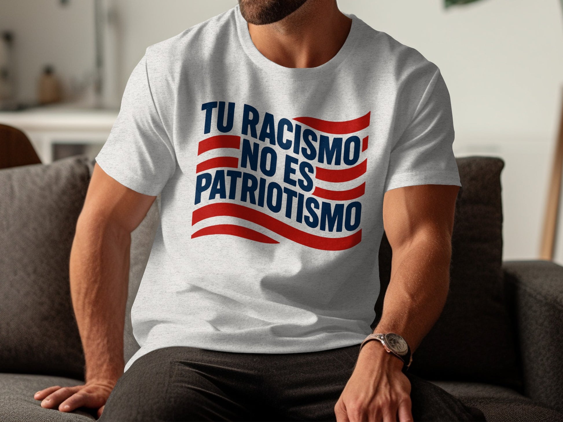 Tu Racismo No Es Patriotismo Statement Shirt product