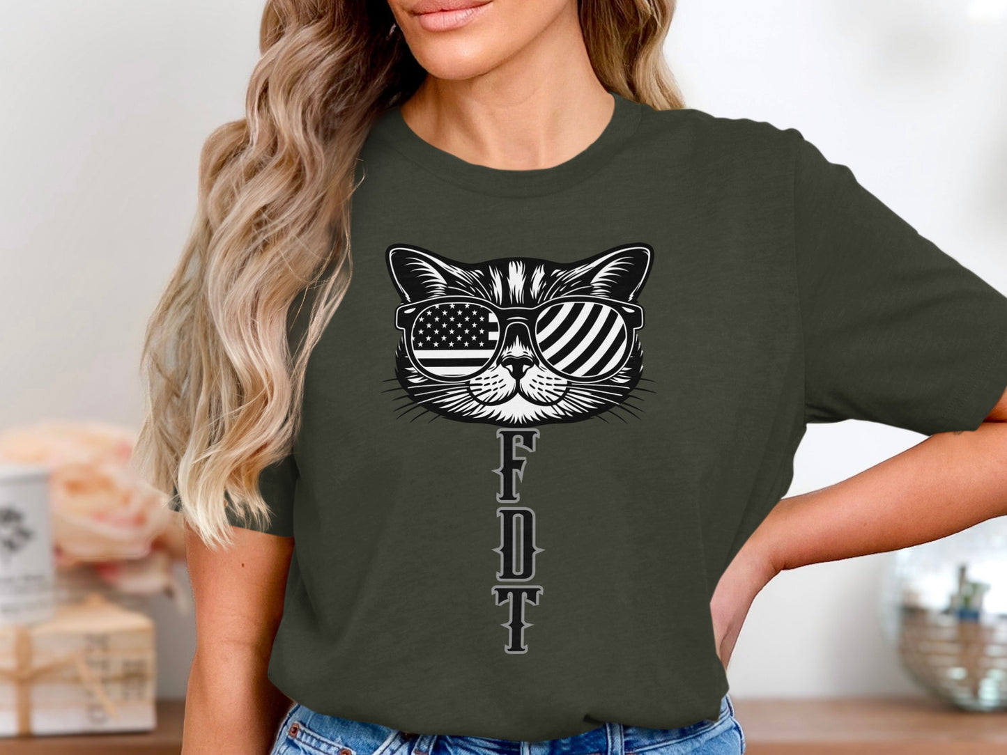 FDT Cat with Sunglasses Graphic T-Shirt product type