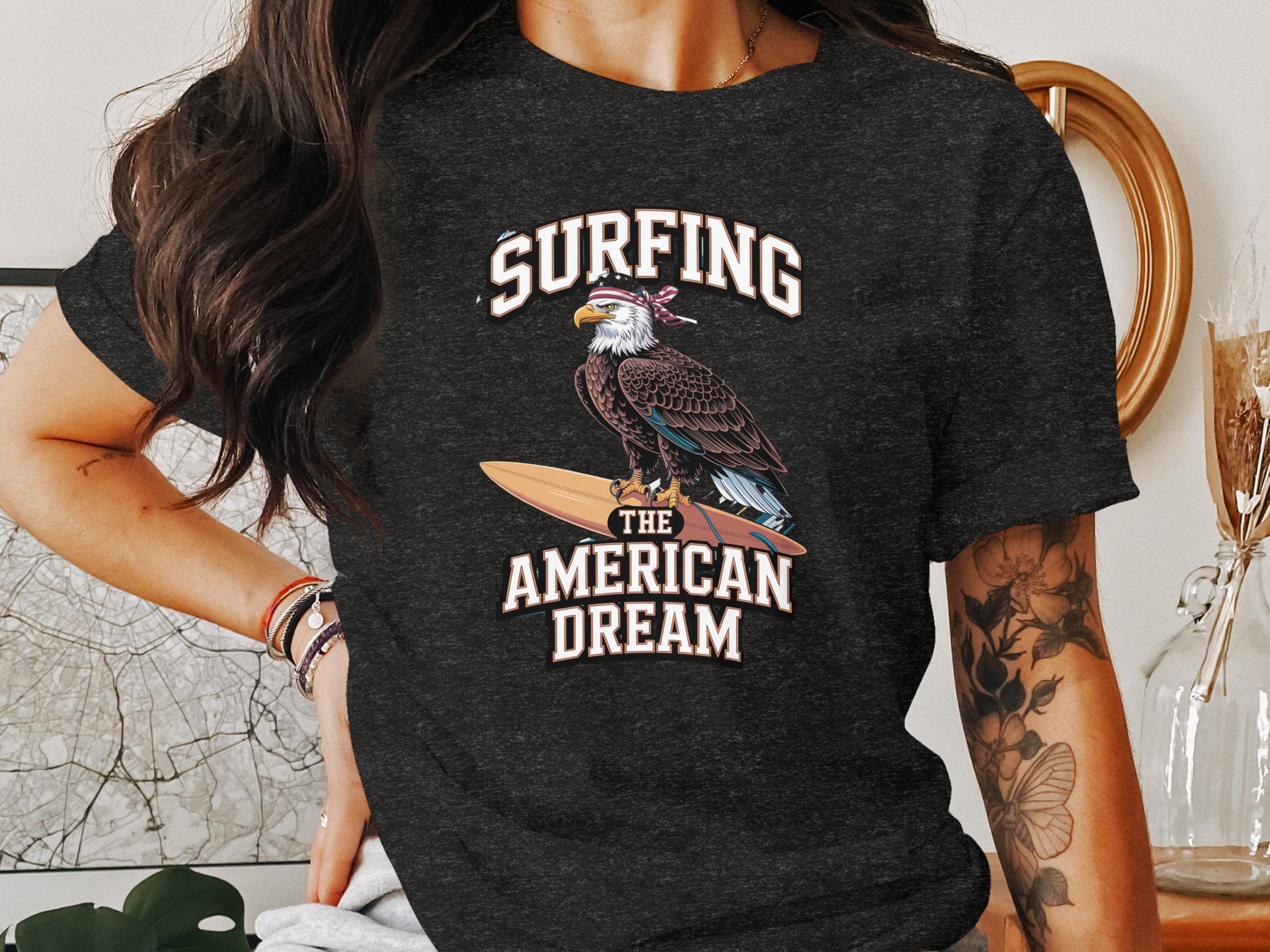 Surfing The American Dream Graphic T-Shirt product type