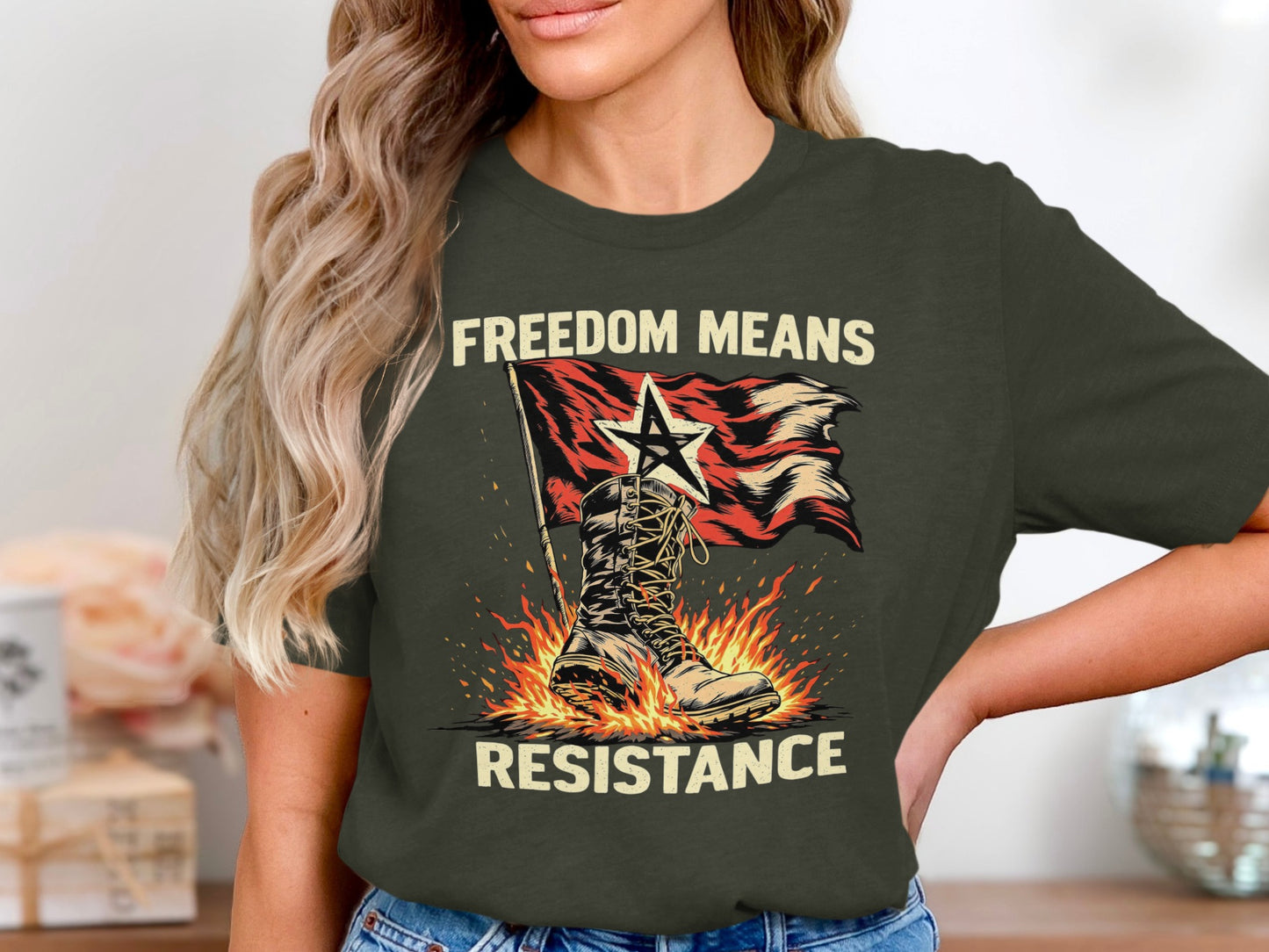 Freedom Means Resistance Graphic T-Shirt