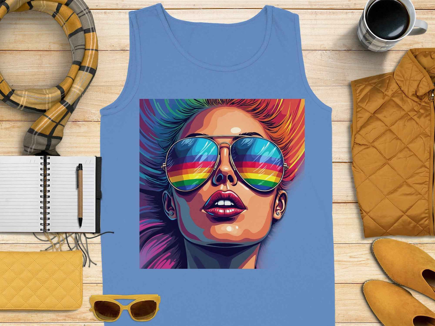 Pride Shirt: Trendy Rainbow Design for Vibrant Tank Tops