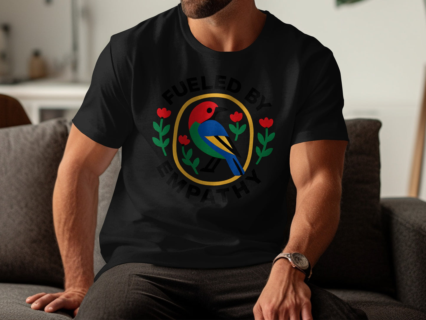 Fueled By Empathy Bird Themed Graphic T-Shirt product type