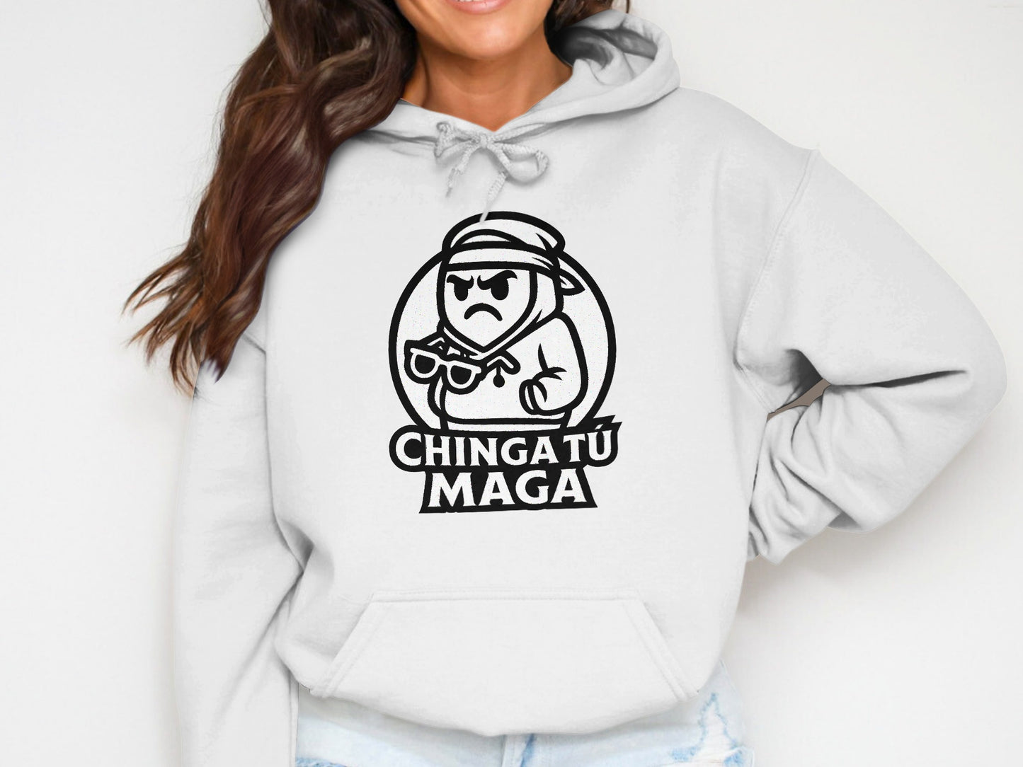 Chinga Tu Maga Graphic Hoodie Funny Unisex Product Type