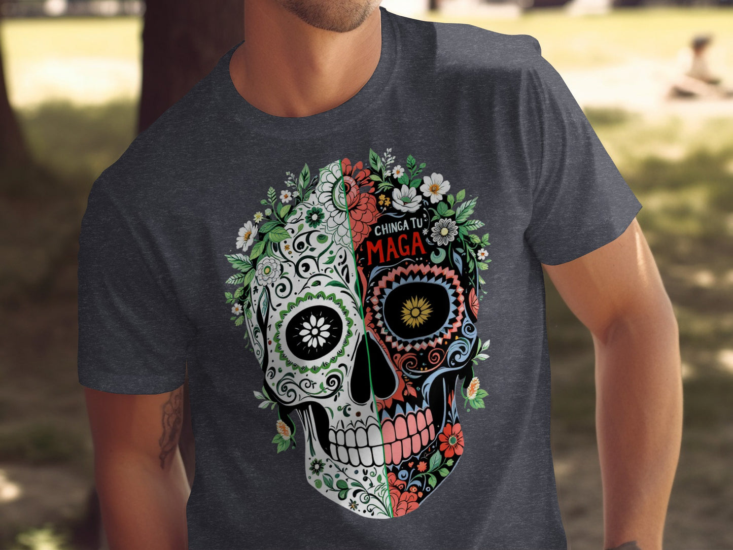 Colorful Mexican Skull Chinga Tu Maga Design product type
