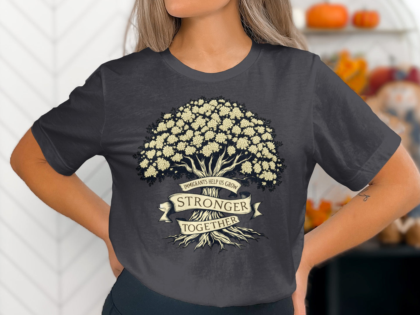 Migrants Help Us Grow Stronger Together t-shirt