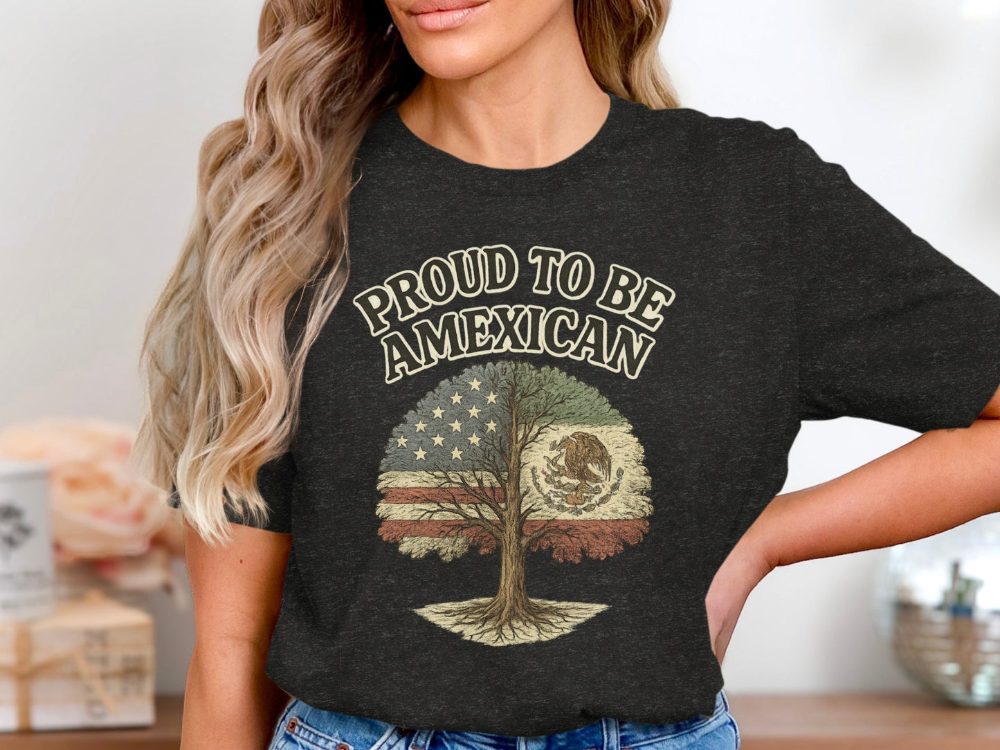 Proud to be American Tree Graphic T-shirt product
