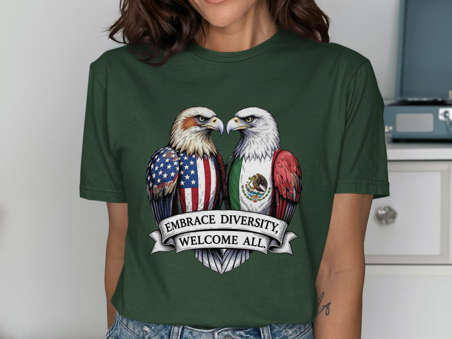Embrace Diversity Welcome All Patriotic T-Shirt product type