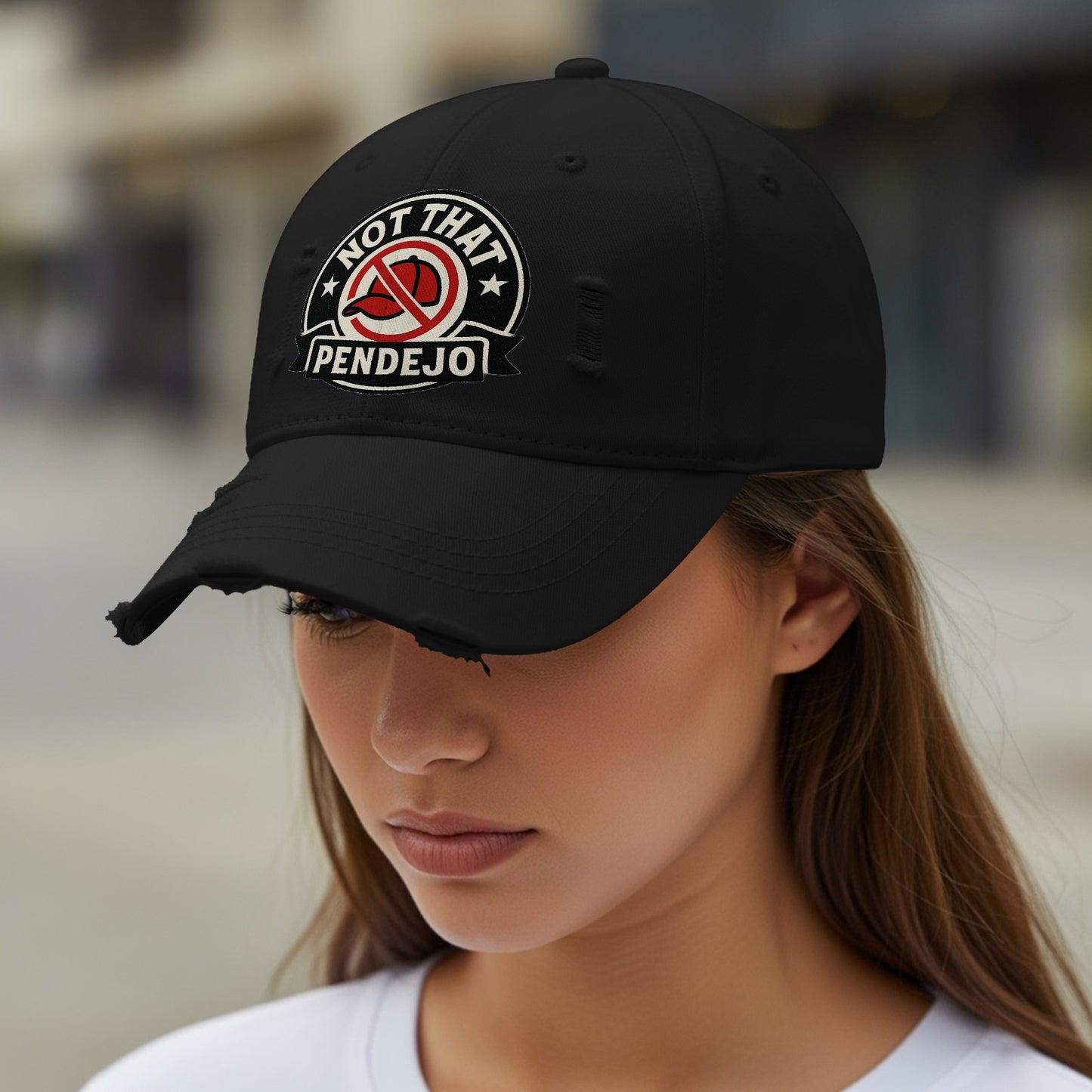 Not That Pendejo Distressed Black Baseball Cap product